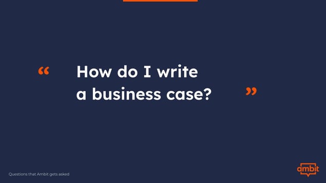 How do I write a business case