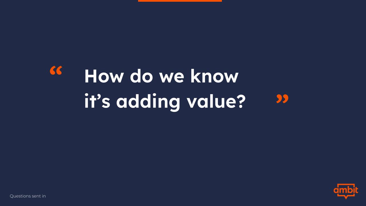 How do we know its adding value
